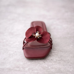 Floral Maroon