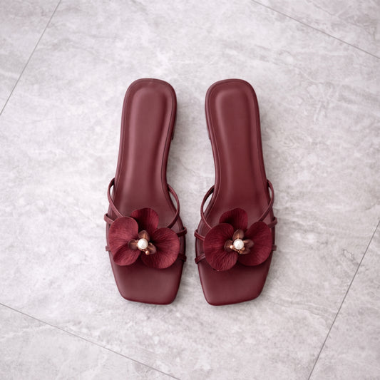 Floral Maroon
