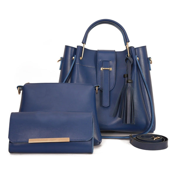 ALEXA 3 PIECE BLUE HANDBAG