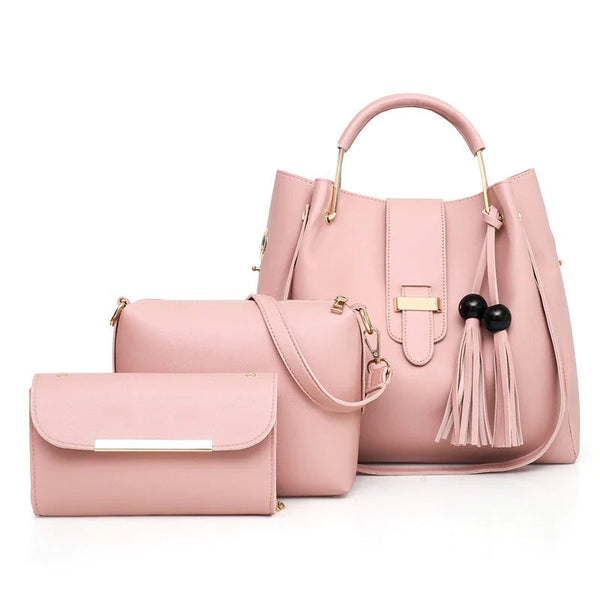 ALEXA 3 PIECE PINK HAND BAG